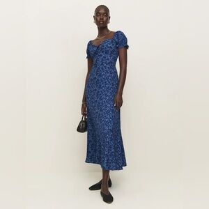 Reformation Shyla Dress Blue - Size 8